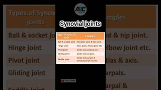 Synovial Joints in 2 Minutes 🔥 | NEET Biology Revision |#neet2026 #revision #education #exam #ytshot