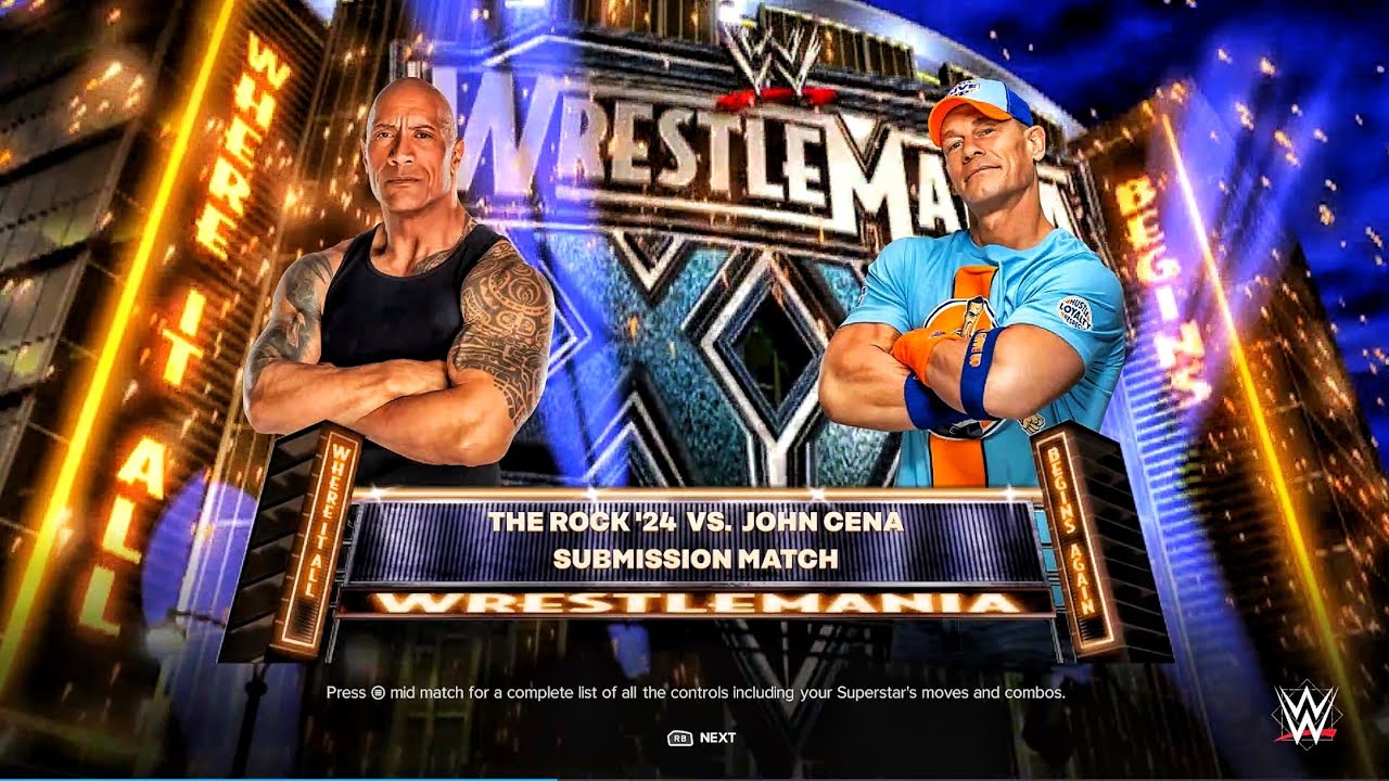 The Rock Vs John Cena - Submission Match | WWE 2k24 - YouTube