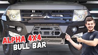 Installing the Alpha 4x4 Predator Bull bar on the Pajero!