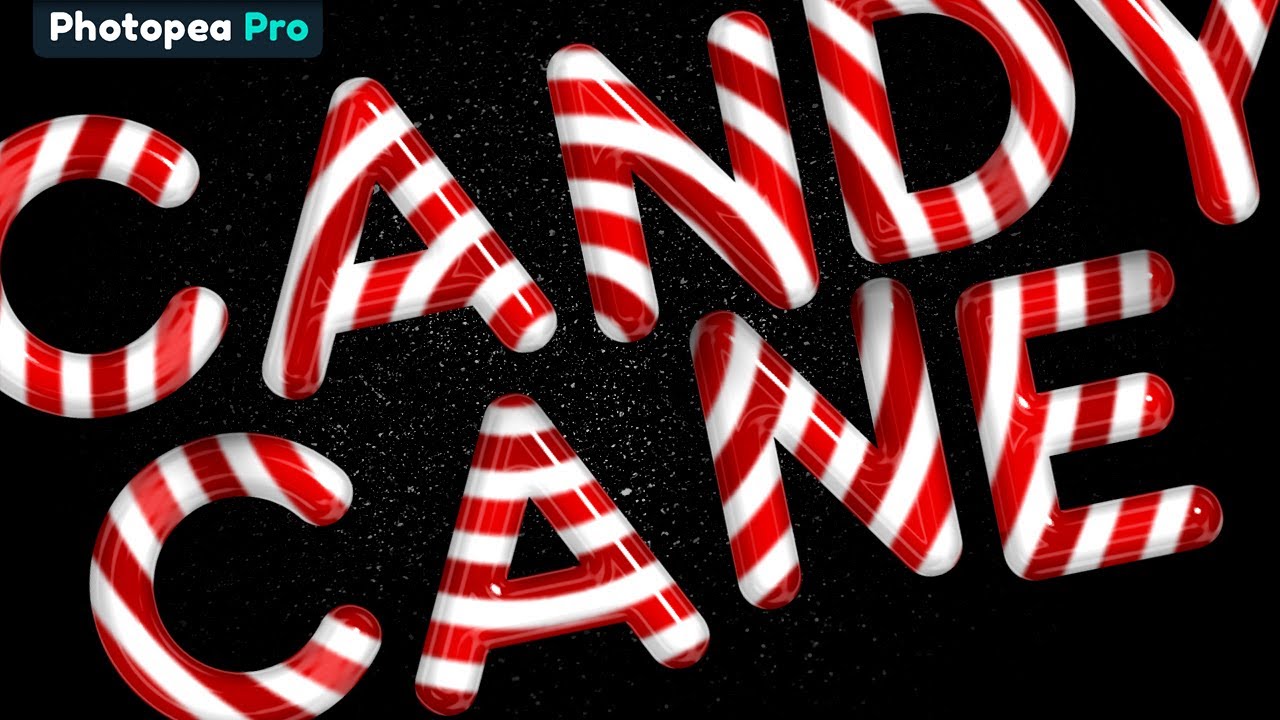 Creating a glossy CANDY CANE text effect in Photopea! YouTube