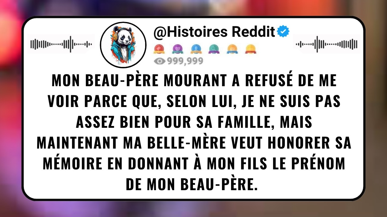 « Pourquoi t’as amené elle ? » C’est la question que mon beau-père mourant a posée à mon mari, le jour où je suis venue lui dire adieu. Pas un bonjour. Pas un regard. Juste ça, comme si ma...