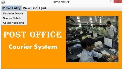 Post Office Management System - CBSE ip Project for Class 12  (Java Netbeans and MySql)