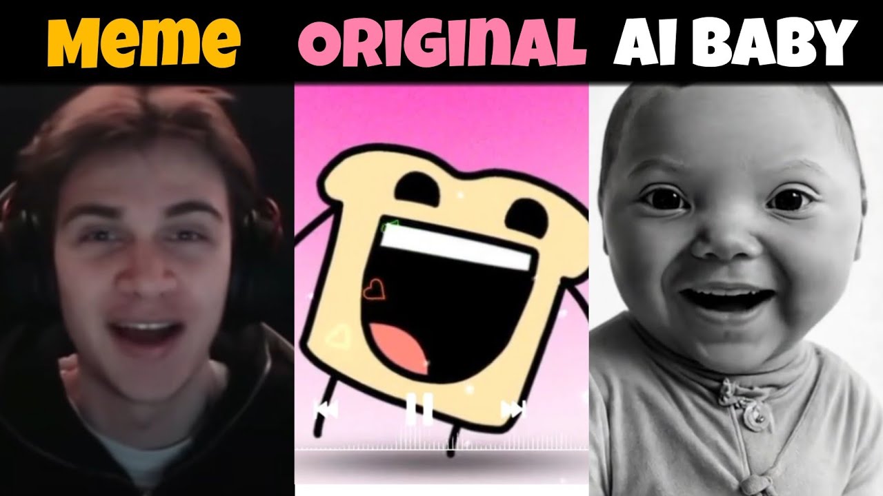 Guy Sings OMFG Hello Origina vs Meme vs AI Baby