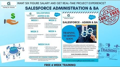 Salesforce Admin BA - Introductory Instructor led Overview Training Session