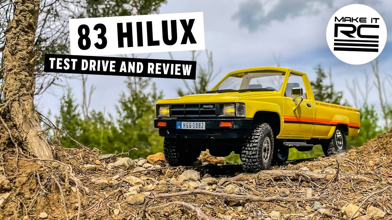 Review and Test Drive of the FMS 1/18 Scale 1983 Toyota Hilux RTR RC Crawler