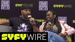 American Gods' Yetide Badaki And Ricky Whittle | C2E2 | SYFY WIRE