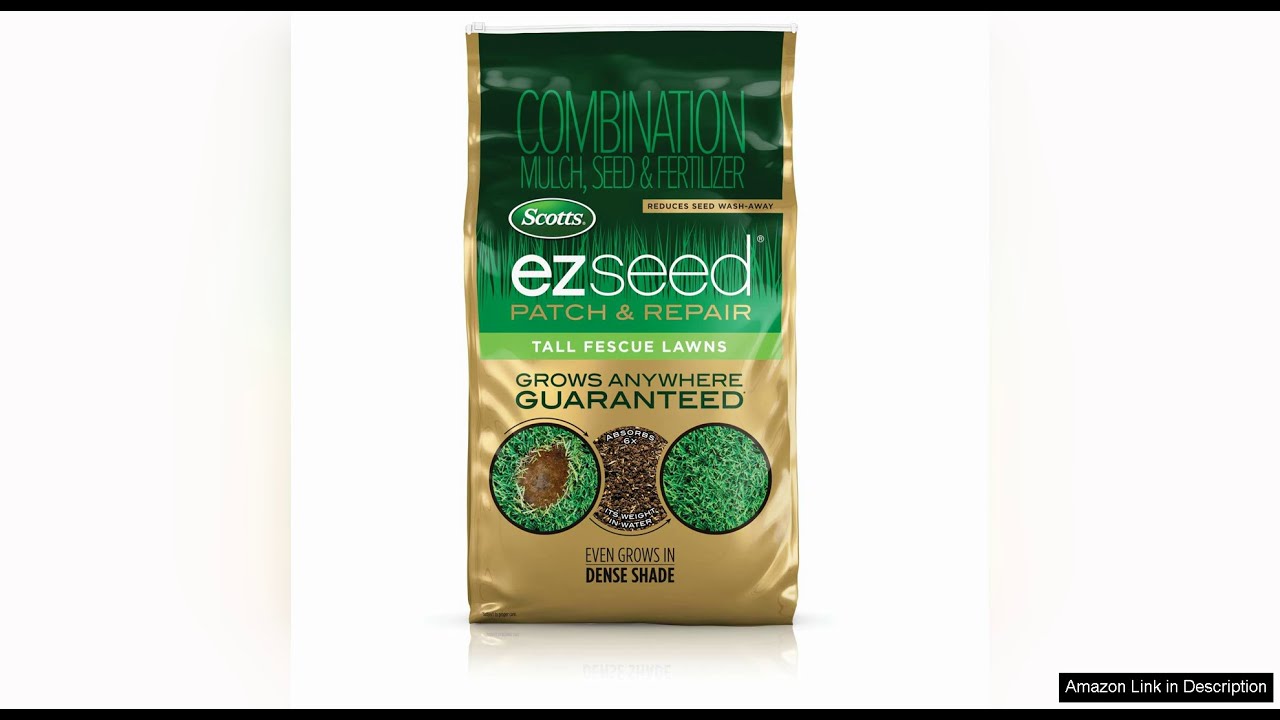 Scotts EZ Seed Patch & Repair Tall Fescue Lawns - 10 lb Review - YouTube