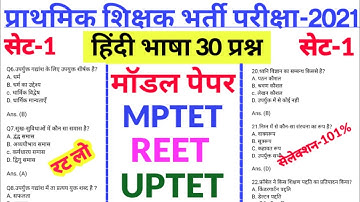 वर्ग 3 hindi | hindi model paper for mptet reet uptet ctet | hindi pedagogy | mptet varg 3 online