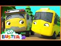 Back to School With Daddy | Go Buster | Baby Cartoon | Kids Video | ABCs and 123s