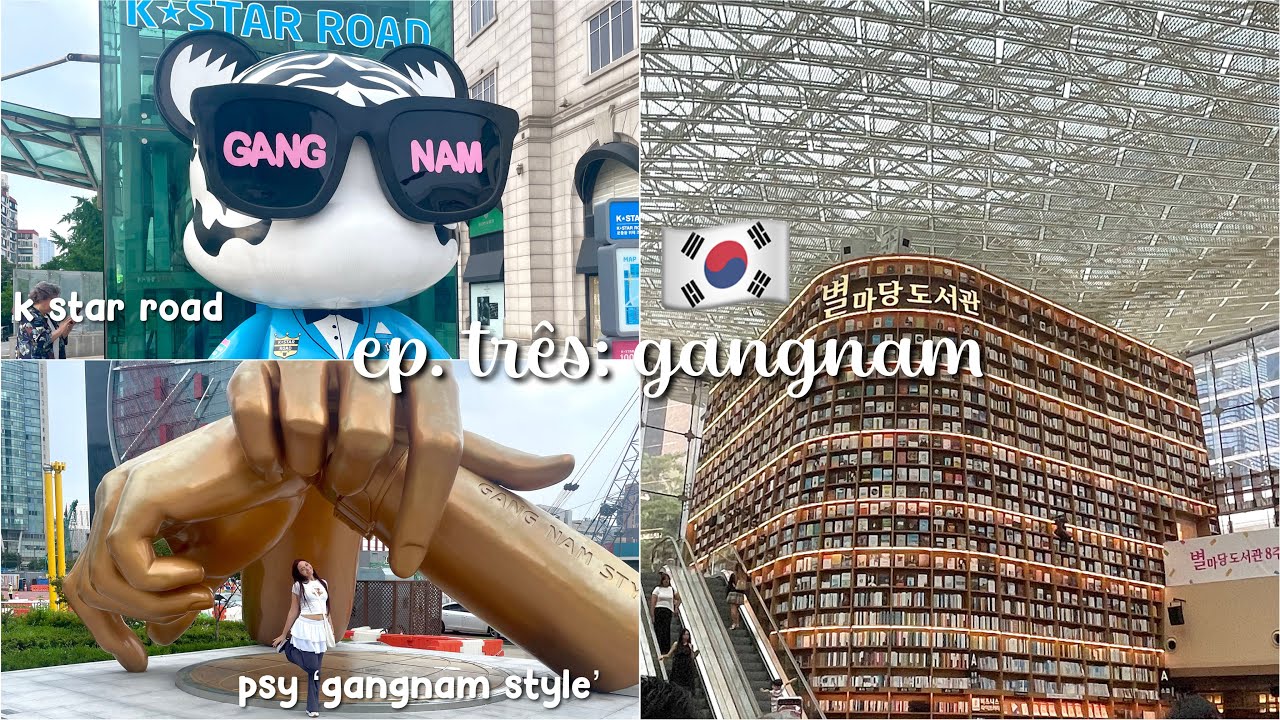 COREIA AOS QUINZE: fomos na livraria mais famosa de gangnam! + estátua do psy + k star road