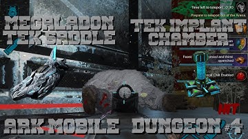Ark Mobile Dungeon #4 w/Tek Megaladon saddle and Tek Implant Chamber | Hit