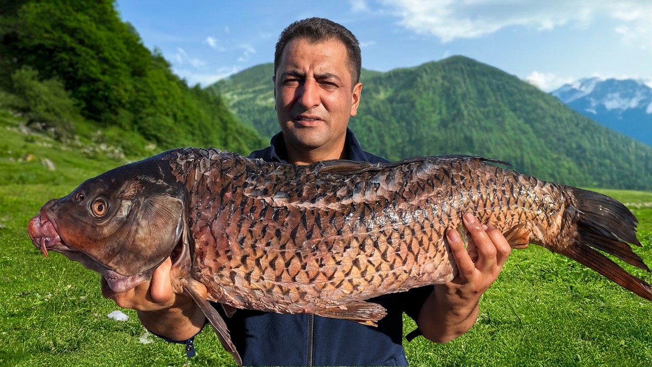 ¡Carpa del Caspio Cocinada en Barro Volcánico! Cocina Única de Azerbaiyán
