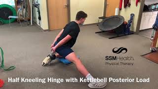 Half Kneeling Hinge with Kettlebell Posterior Load