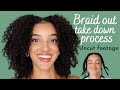 BRAID-OUT TAKE DOWN PROCESS. HOW TO SHAPE, STYLE & ADD VOLUME! | Natural Hair | AbbieCurls