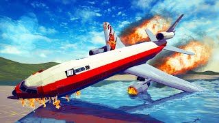 Airplane Crashes and Emergency Landings. How survivable are they? -Besiege