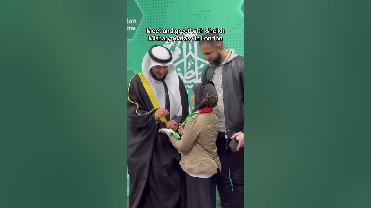 Sheikh Mishary Alafasy meet and greet in London #alafasy #mishary #nasheed #london #quranreciter