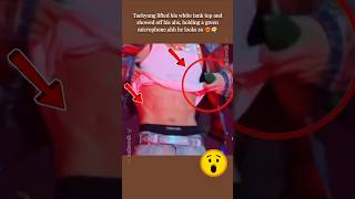 omg tae lifted his white tank top and showed off his abs, he looks so ❤️🔥😶🌫️#bts #taehyung