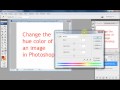 How to adjust the hue of an image in photoshop