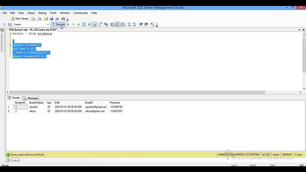 How to Update Rows in SQL Tables: Simple Tutorial with Examples - YouTube