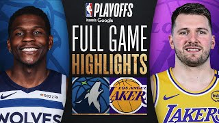Thumbnail for #6 TIMBERWOLVES at #3 LAKERS | FULL GAME 1 HIGHLIGHTS | April 19, 2025