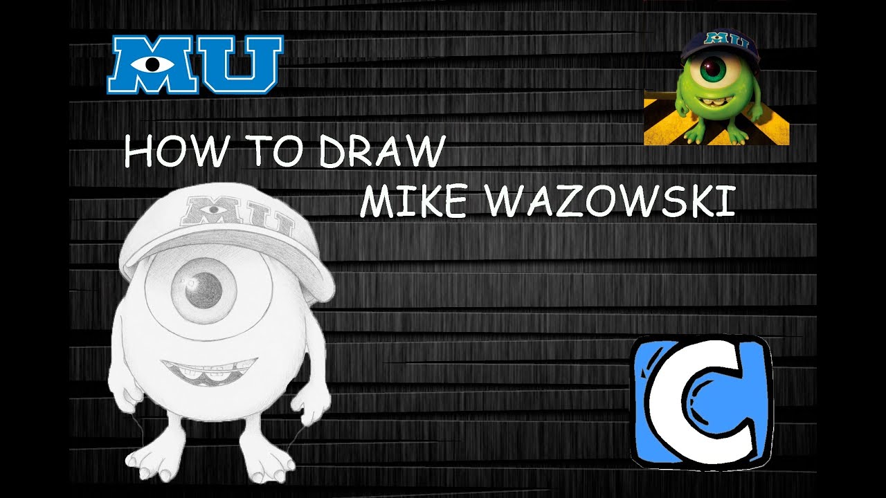Como dibujar a Mike Wazowski - How to draw mike wazowski - YouTube