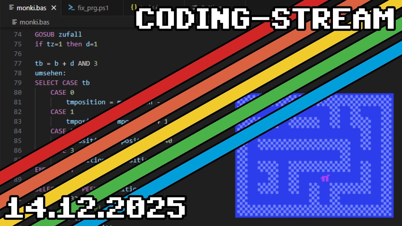 C64 Coding in XC-BASIC: Das Monster lernt SEHEN! (Hybrid-Coding) - YouTube