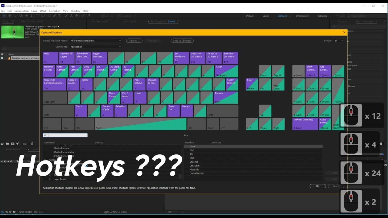 Outline Video AE and PR hotkeys - Những phím tắt dễ nhớ, hay sử dụng và hữu ích nhất quả đất!