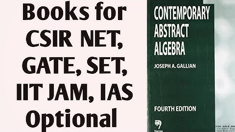 Books for CSIR NET, GATE, SET, IIT JAM, IAS Optional
