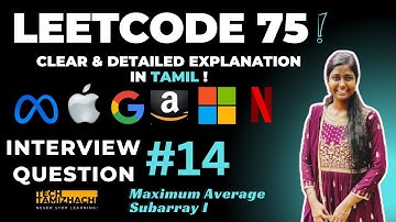 LeetCode 75: Maximum Average Subarray I | Python & Java Code | Tamil Explanation | Sliding Window