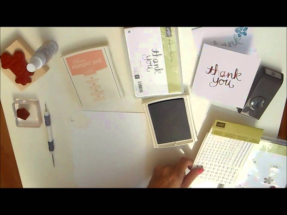 Quick & Easy Card Using Stampin Up Water Colour Thank You & Petite ...