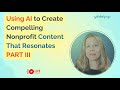 Nonprofit Content Creation with AI : E.E.A.T. Your Vegetables!