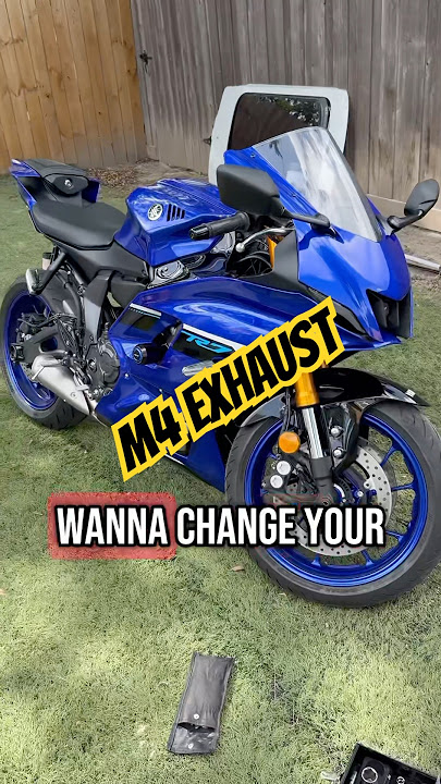 Yamaha R7 exhaust install #yamaha #r7 #m4exhaust #ninja500 #motorcycle #bikelife #sportsbike