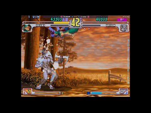 SFIII 3RD STRIKE: TenRUN ( IBUKI ) VS Cruise ( URIEN ) FIGHTCADE FT5 SET