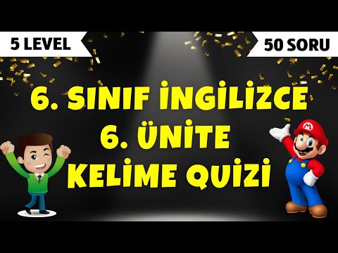 6. Sınıf İngilizce 6. Ünite Kelime Quizi