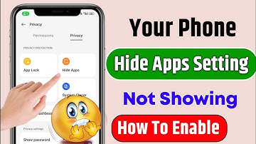 Hide Apps Option Not Showing In Your Phone | Setting Me Hide App Ka Option Nahi Aa Raha Hai | 2024