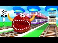 【踏切アニメ】あぶない電車 TRAIN Vs THOMAS AND FRIENDS🚦 Fumikiri 3D Railroad Crossing Animation #train