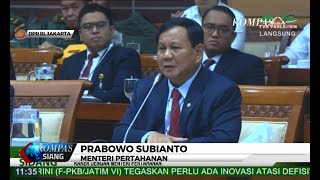 Rapat Dengar Pendapat, Menhan Prabowo: Seluruh Komponen Bangsa Bagian dari Pertahanan