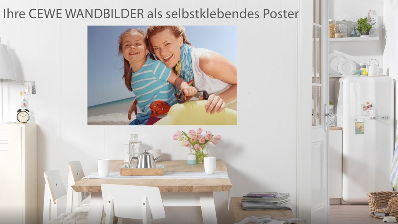 Cewe Bilder Die Aus Dem Rahmen Laufen CEWE WANDBILDER als selbstklebendes Poster - YouTube