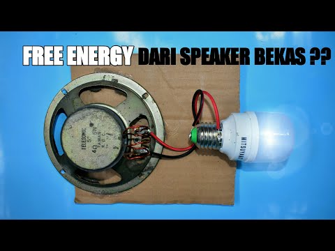 FREE ENERGY! hasilkan listrik dari speaker bekas. Benar atau tidak ?