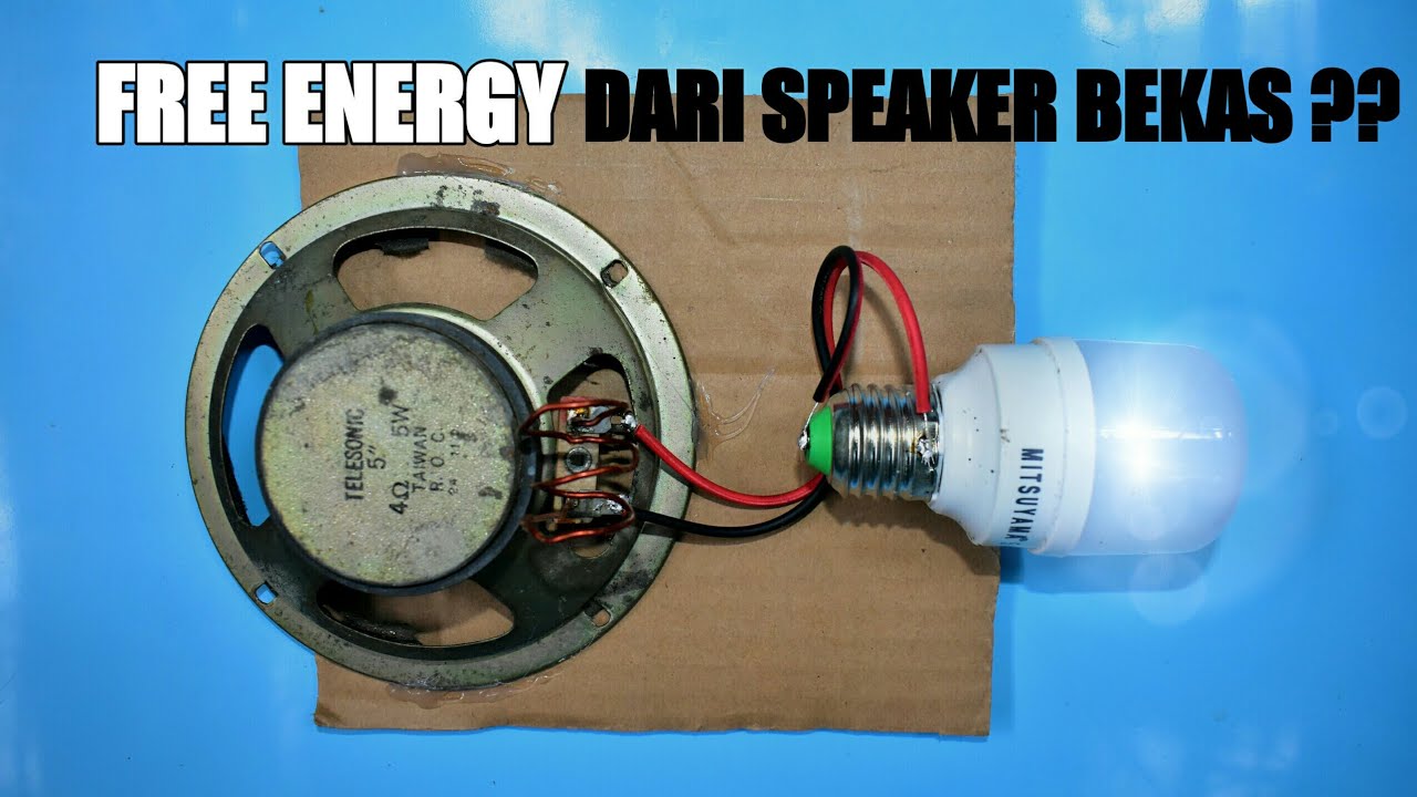Update FREE ENERGY! hasilkan listrik dari speaker bekas. Benar atau tidak ?