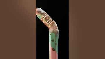 Burn the pencil eraser until it melts #shorts #asmr #closeup #object