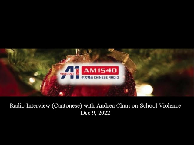 A1 Chinese Radio Interview - School Violence