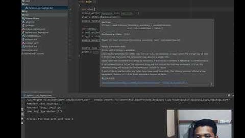 APLIKASI MENGHITUNG LUAS SEGITIGA || Dart Intellej Idea