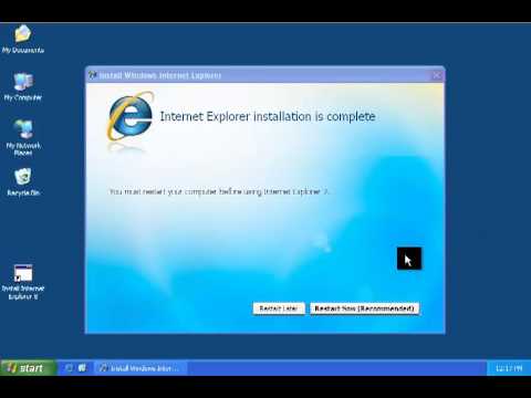 Installing Internet Explorer 7 On Windows Xp Youtube