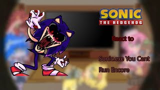 Sonic Friends react to....FNF Sonic.exe(You cant run ghost lab)encore//FNF Sonic exe week(Part 2/?)