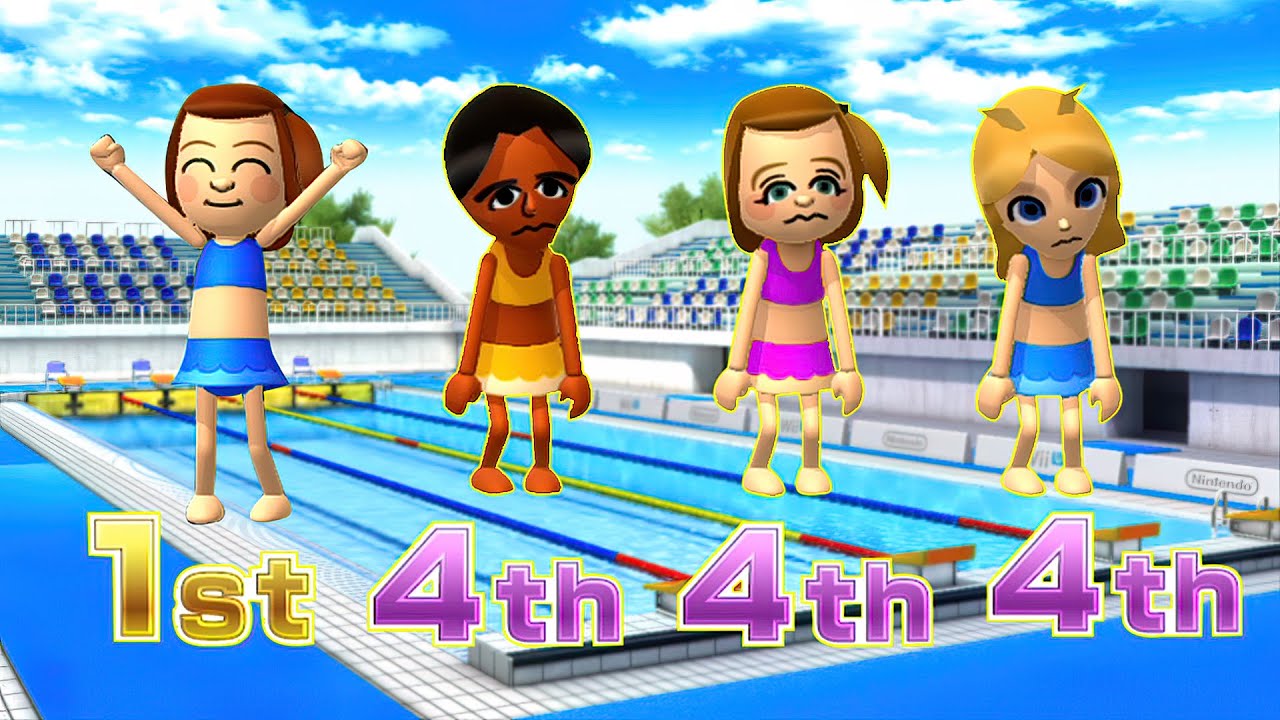 Wii Party U Minigames - Polly Wins By Absolutely Giving it Her All