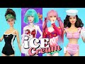 Barbie Doll Makeover ~ DIY Miniature Ideas for Barbie ~ Selena Gomez, Jennie, Lisa, Ice Cream