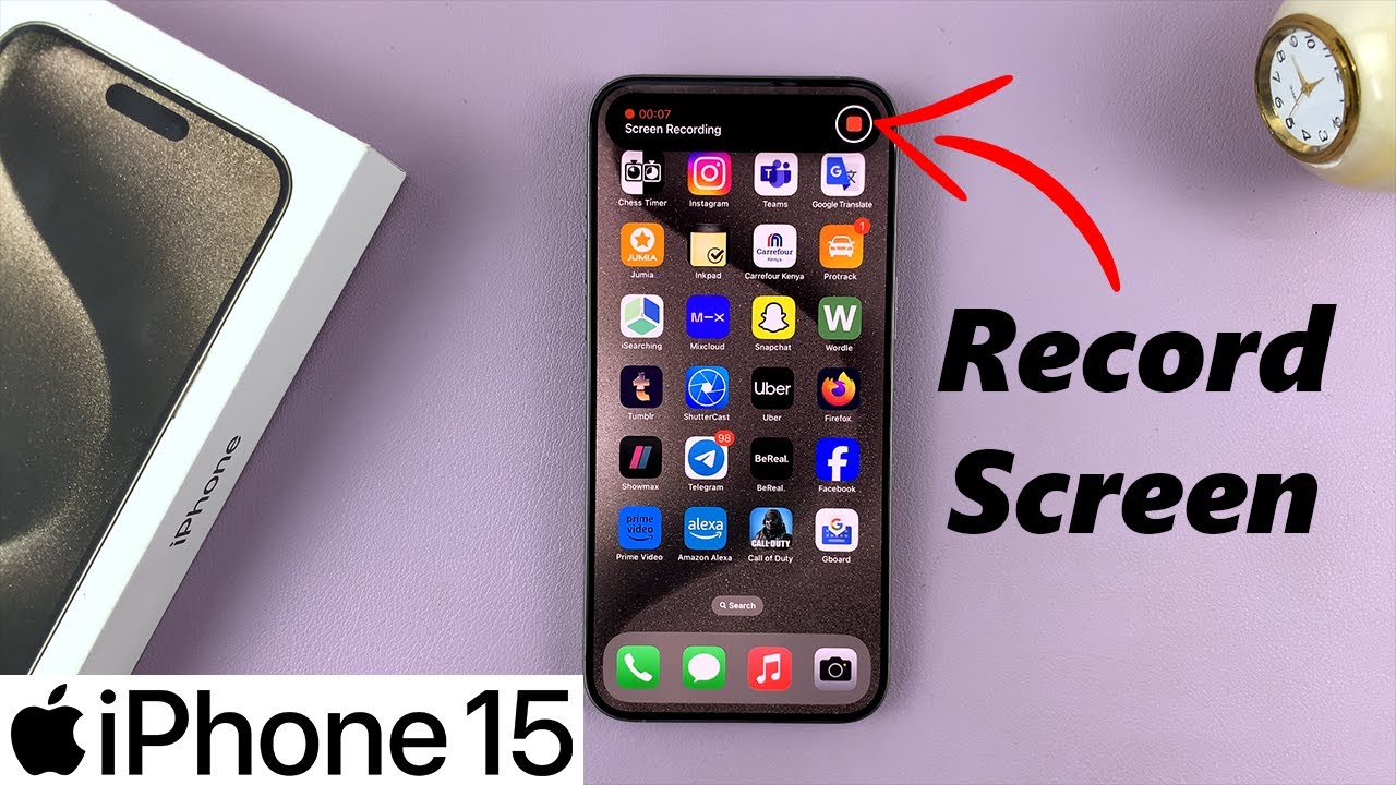 iPhone 15 / iPhone 15 Pro: How To Record Screen - YouTube