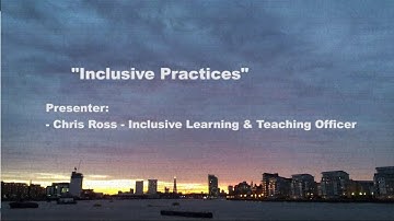 Inclusive Practices - Part 1