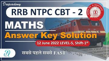 NTPC CBT-2 Level-5 | Maths | Paper Solution 12/06/2022 (Shift-1st)